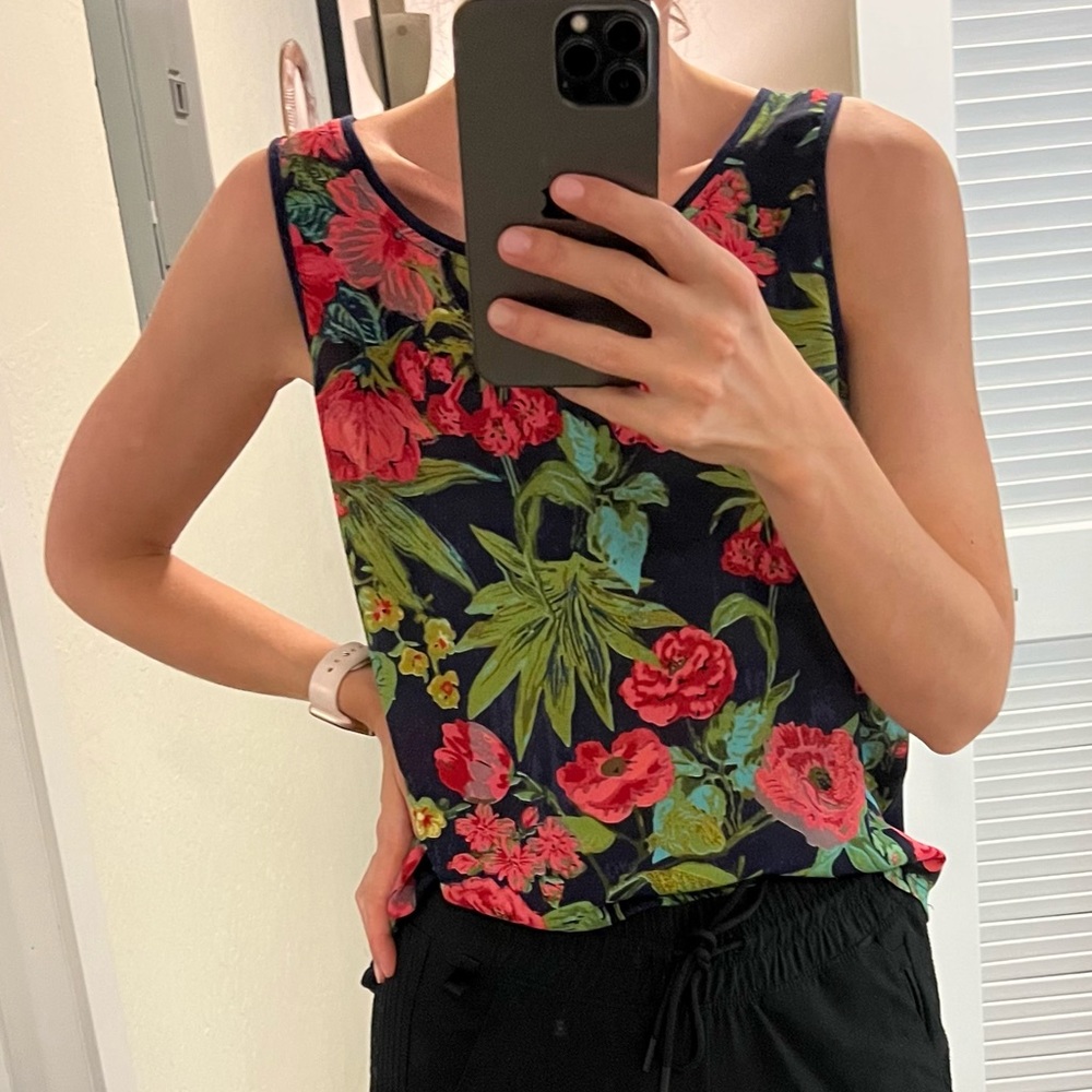 Anthropologie Floral Tank